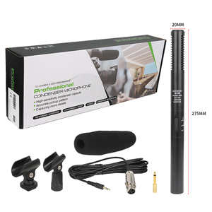 Micrófono de condensador profesional 320E patrón Polar cardioide conector XLR Metal plástico para cámara <span class=keywords><strong>DSLR</strong></span> entrevistas con cable - Product Image 1