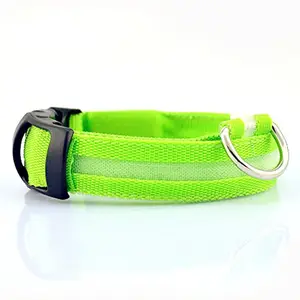 Collar de perro LED de patrón sólido con <span class=keywords><strong>material</strong></span> de nailon, collares intermitentes para mascotas para mantener a su perro seguro, viene con baterías - Product Image 1