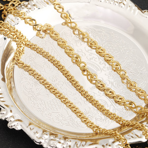 Cadena de acero inoxidable en forma de ocho de 3 mm y 4 mm, chapada en oro, con anillo en O, cadena retorcida para collar, pulsera, material para ropa. - Product Image 4