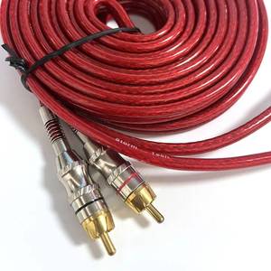 Cable de audio para coche RCA transparente de alta densidad, trenzado, macho a macho, 2R - Product Image 3