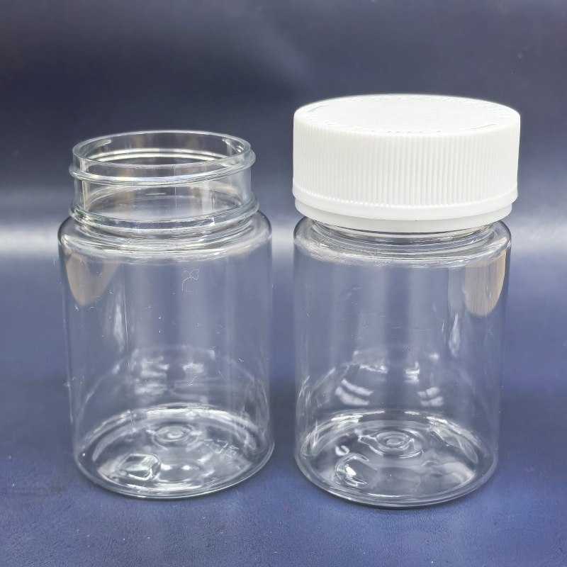 PET Plastic Cosmetic Container Candy Food Tea PET Jar with Child Resistant Pilfer Proof Cap