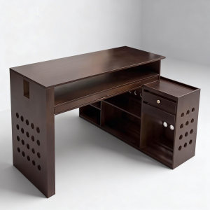 Table de manucure double moderne blanche avec tiroirs et station de rangement pour salon de beauté - Product Image 5