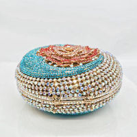 Sac à main élégant pour femmes, luxueux, orné de perles, de cristaux et de strass, rose, pour mariage et banquet