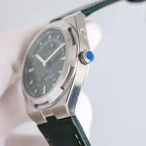 Reloj de Pulsera con Fase Lunar Retrograda, Correa de Silicona Verde, Cuerpo Plateado, Mecánico Automático, Luminoso, Tendencia 2026 - Product Image 3