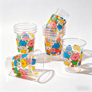 Gobelets jetables personnalisés avec logo pour frappé, smoothies et boissons froides – Gobelets en PET transparents pour café glacé – 12oz, 14oz, 16oz, 18oz, 20oz, 22oz, 24oz - Product Image 1