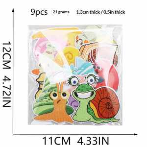 Nouveaux patchs brodés thermocollants en forme d'escargot de dessin animé pour vêtements et décoration de skateboard - Product Image 3