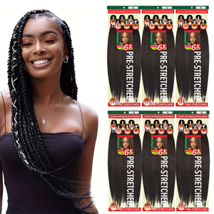 Capelli Sintetici Pretrattati per Trecce 6X 500g, Facili da Intrecciare, Stile Africano Yaki, Modellabili con Acqua Calda - Product Image 1