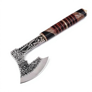 Hache tactique OEM 2026 à lame pleine en acier au carbone, gravée à l'acide, avec manche en résine fait main, taille personnalisable pour le camping et l'extérieur - Product Image 1