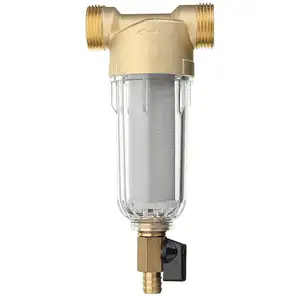 Purificador de agua de grifo de latón, prefiltro de sedimentos, 40 micras, 5000L/h, prefiltro para toda la casa