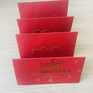 Eleganti porta biglietti di auguri natalizi con buste in rilievo timbro in oro cartoncino per Money Cards e regali in contanti - Product Image 6