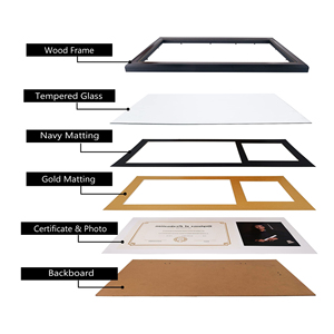 Tùy Biến Handmade Thân Thiện Với Môi Khung Ảnh Tốt Nghiệp Nhà Tường Gắn Giấy Chứng Nhận/Bằng Tốt Nghiệp Khung Hai Mở Mat Hiển thị - Product Image 4
