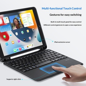 เคสป้องกันแท็บเล็ตแบบพับได้หลายมุม แยกส่วนได้ พร้อมคีย์บอร์ดแม่เหล็กไร้สาย <span class=keywords><strong>3</strong></span> in 1 สำหรับ iPad 10.2 Pro 11 - Product Image 4