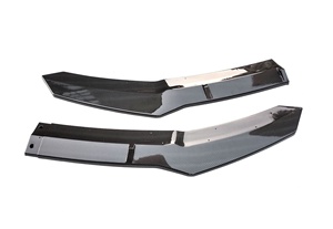 Welta Ready Ship High Quality ABS+PP 2 Piece Black Front <b>Splitter</b> Bumper Lip for 10th for 2016-2021 New Bolt-On - Product Image 3