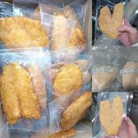 Filets de Tilapia Halal IQF surgelés et panés, vente en gros, filets de poisson surgelés panés en forme de losange