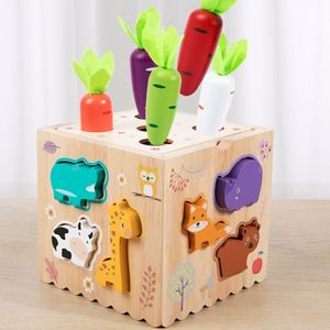 Jeu de pêche Montessori, jeu de martelage, jouet éducatif pour le développement du QI, cube d'activités en bois pour bébé - Product Image 5