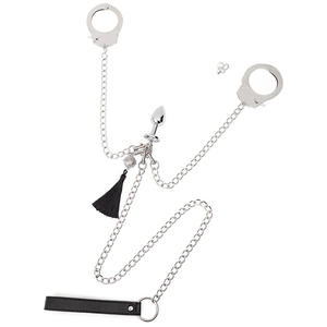 ベストセラーアダルト製品チェーンバットプラグセックスゲーム拘束メタルテールプラグBDSM - Product Image 1