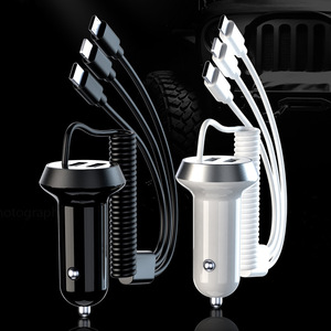 Cargador de Coche XAYVG con Doble USB 3.1A de Carga Rápida, Adaptador de Encendedor de Cigarrillos de Uno a Tres, 12-24V con Cable - Product Image 1