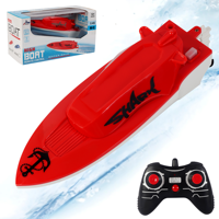 Mainan Perahu Remote Control untuk Anak-anak, Perahu RC Kecepatan Tinggi, Kapal Mainan RC 2.4GHz, Perahu Air Bermotor Listrik untuk Anak-anak