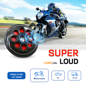 Klaxon universel Wenle 12V 66MM 43030Hz 95-115dB NOIR+ROUGE en fer pour moto, haut-parleur de <span class=keywords><strong>voiture</strong></span> à tonalité élevée, remplacement de klaxon - Product Image 4