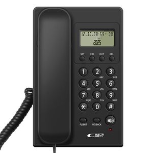 Téléphone d'extension d'hôtel et de bureau <span class=keywords><strong>Ligne</strong></span> <span class=keywords><strong>fixe</strong></span> d'affaires filaire avec fonction d'identification de l'appelant FICAN2018 - Product Image 1