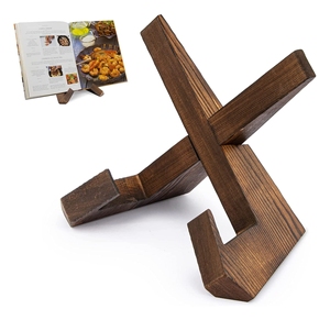 Support de livre de cuisine en bois support de livre de <span class=keywords><strong>recettes</strong></span> pour présentoir étagère de livres de cuisine de ferme pour comptoir de cuisine - Product Image 1