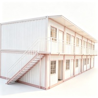 Maison conteneur mobile isolée de 20 pieds, design moderne, structure en acier, cabine préfabriquée pour dortoir de personnel de chantier