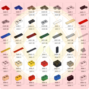 100g/sacchetto 1x1 Piastra con cerniera rotonda su un lato con maniglia, Mattoncini da costruzione, Giocattoli educativi in plastica per l'apprendimento dei bambini - Product Image 3