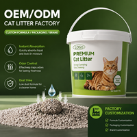 Litière pour chat en bentonite de sodium parfumée, sphérique, sans poussière, à absorption rapide, jetable, certifiée ISO9001, vente en gros d'usine