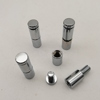 High Quality Chromed Aluminum Multi-Level Standoff Fasteners Double Acrylic Panel Standoffs with 13mm 19mm 19mm Fasteners