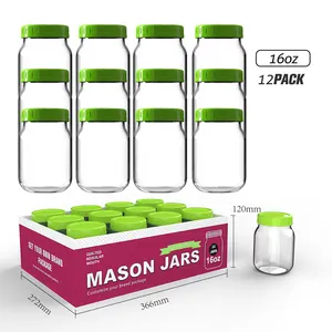 Пластиковая крышка, герметичная стеклянная банка Mason объемом 4 унции, 8 унций, 16 унций, 25 унций, 32 унции, распродажа