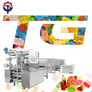 2023 Alta produtividade Food Grade Manual Gummy Bear Geléia Soft Candy Lollipop Making Machine