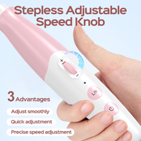 Perceuse à ongles sans fil rechargeable à faible bruit, lime à ongles électrique portable, vitesse réglable, machine de manucure pour la maison et le nail art