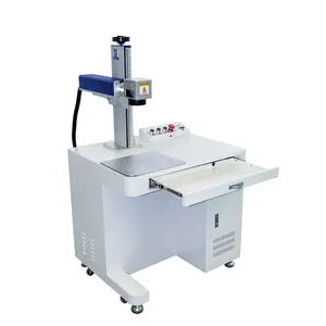 Giá rẻ nhất máy tính để bàn sợi Laser đánh dấu máy Máy khắc laser với thiết bị quay