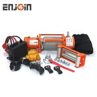 Treuil électrique ENJOIN 13500lbs, étanche IP67, treuil de récupération, moteur 12V DC 6.0HP, transmission à engrenages planétaires à 3 étages, acier inoxydable