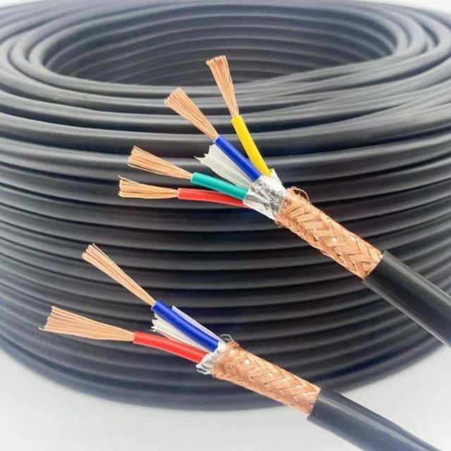 Pure Copper RVVP Signal Control Cable 3-Core 0.5/0.75/1/1.5mm² Double Shielded PVC Jacket for Electrical and Engineering Use