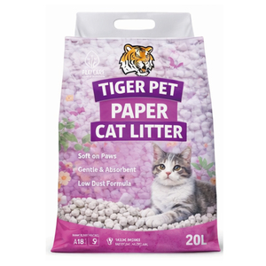 TIGER PET Süper Emici Topaklanan Kağıt Kedi Kumu 5kg Ekolojik Güvenli Tozsuz Koku Önleyici İthalatçılar ve Distribütörler İçin - Product Image 6