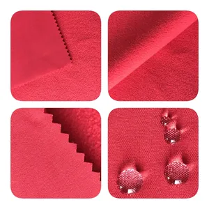 Factory Direct Fabric PS1/R5PR7-1 100D Poly Spandex Laminated Poly Fleece Stretch Waterproof Fabric For Jacket Raincoat