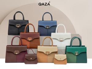 Ensemble de sacs à main pour femmes <span class=keywords><strong>QAZA</strong></span>, broderie, imperméable, PU, 2 en 1, dernières tendances - Product Image 2