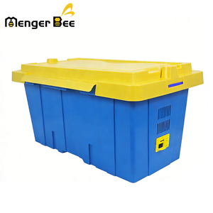 Nueva Colmena de Transporte Portátil de Plástico y Polipropileno Pro Nuc de 5 Cuadros, Color Naranja, con Tapa Azul Claro para Apicultura Comercial - Product Image 1