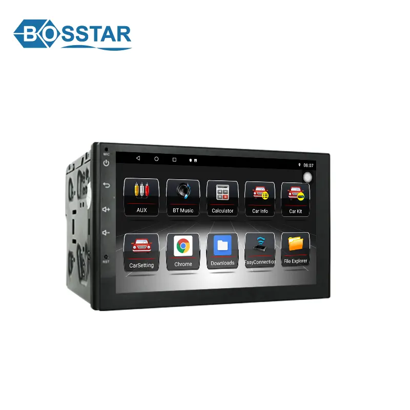 Reproductor multimedia con pantalla táctil de 7 "y navegación gps para coche, autorradio 2 din con android, BT tv, función mirror link, entrada de visión trasera, vídeo para coche