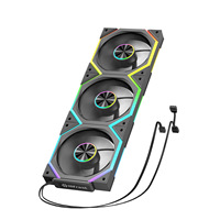 Ventilateur de Boîtier d'Ordinateur à Refroidissement ARGB avec Contrôle de Température, Éclairage Sans Fil et Blocs de Construction en Chaîne de Glace de 12 cm, Vente en Gros Usine