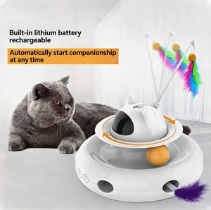Bestverkochte elektrische slimme katten speeltje laser veertjes teaser wand katten draaischijf Whack-A-Mole zelfvermaakend huisdierbenodigdheden - Product Image 1
