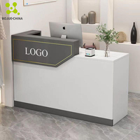 Comptoirs de réception en bois, design élégant, pour caisse de magasin, vente au détail, salon de beauté, mobilier de salon, salon de coiffure, SPA