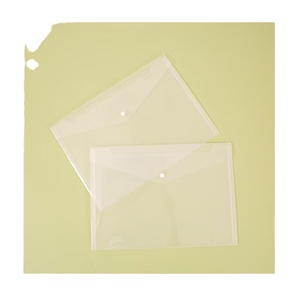 Biểu tượng tùy chỉnh in A4 rõ ràng nhựa thư mục tập tin túi <span class=keywords><strong>PP</strong></span> với khe cắm thẻ Snap Nút tài liệu chủ với biểu tượng tùy chỉnh in ấn - Product Image 1