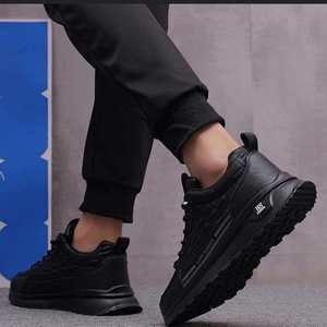 Chaussures décontractées en cuir pour hommes, tendance et élégantes, à lacets, basses, légères, respirantes, résistantes à l'usure, confortables, chaussures de sport - Product Image 4