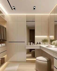 Meubles de chambre à coucher Armoires de placard modulaires en bois au design moderne personnalisé - Product Image 4