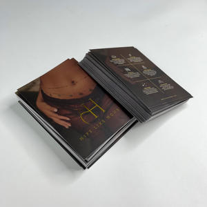 Tarjetas de Agradecimiento de Papel Marrón Oscuro de Lujo - Tarjetas de Cuidado de Joyería con Logotipo Estampado en Dorado Personalizado y Acabado Mate - Product Image 4