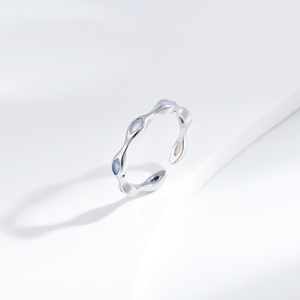 custom plata 925 sterling Silver bow small stacking adjustable <b>ring</b> <b>opal</b> butterfly open woman fashion cheap summer finger <b>rings</b> - Product Image 2