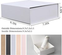 Boîtes cadeaux rectangulaires blanches Rsgift avec couvercles 9,7x7,2x3,3 pouces, fermeture magnétique, pour emballages de mariage, d'anniversaire, de remise de diplôme