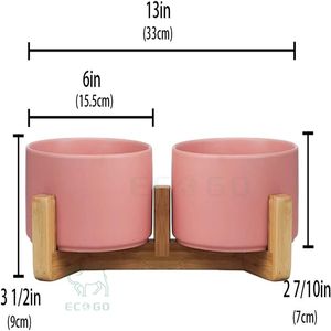 Bambu Evcil Hayvan Besleme Standı Köpekler ve Kediler İçin Yeme Deneyimini Yükseltir - Product Image 5